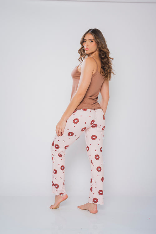 BS-121 PIJAMA PANTALON Y JUANITA ESTAMPADO DONAS