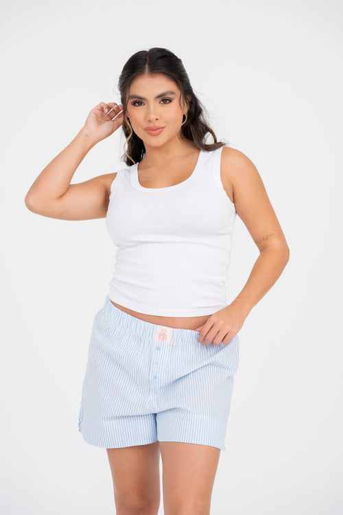 WOMENS BOXER SHORT RAYAS AZULES