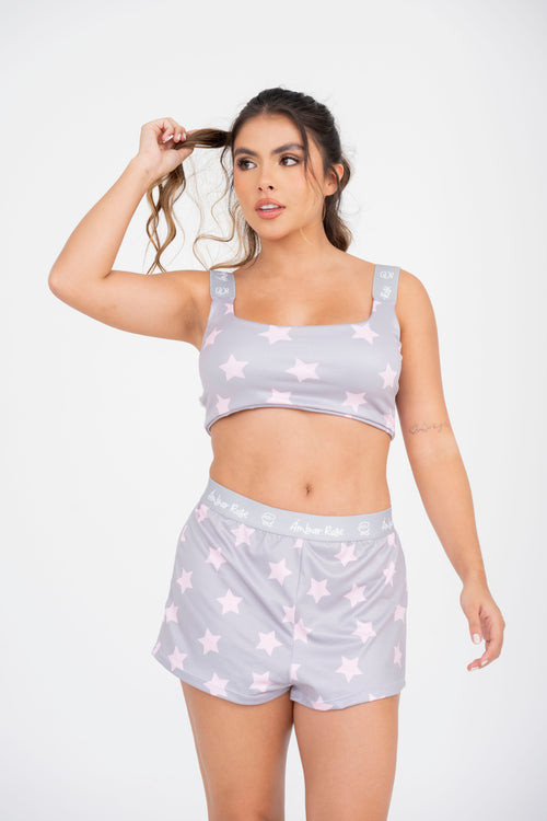 EL-25 SHORT Y TOP ESTAMPADO ESTRELLAS