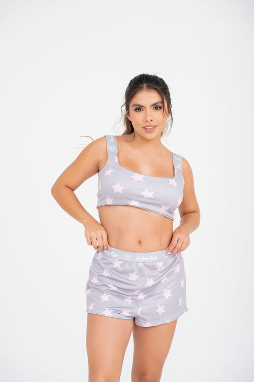 EL-25 SHORT Y TOP ESTAMPADO ESTRELLAS