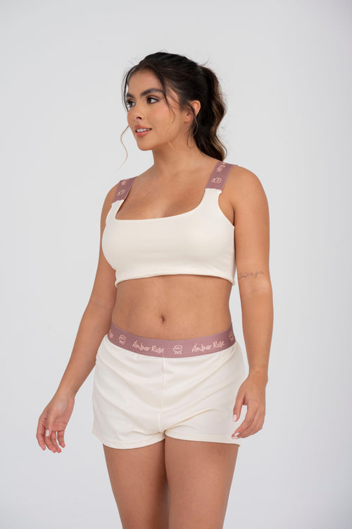 EL-27 SHORT Y TOP CREMA