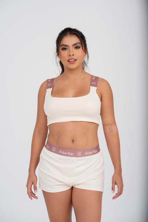 EL-27 SHORT Y TOP CREMA