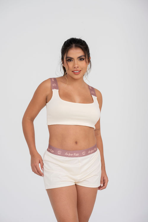 EL-27 SHORT Y TOP CREMA