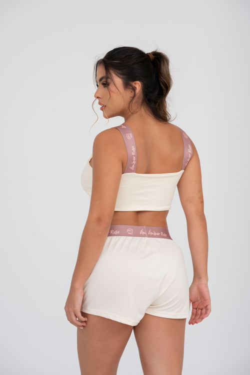 EL-27 SHORT Y TOP CREMA