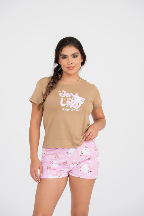 BS-196 SHORT ESTAMPADO HELLO KITTY BASICA