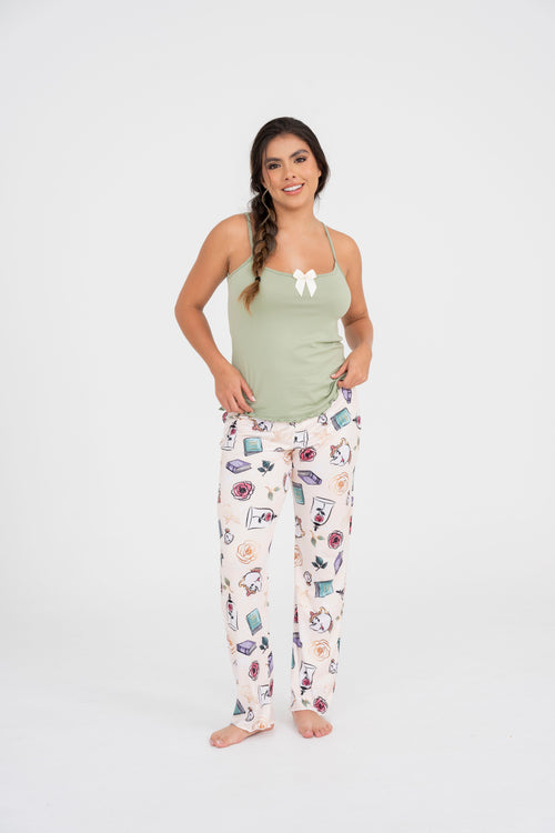 BS-182 PANTALON ESTAMPADO LA BELLA Y LA BESTIA JUANITA