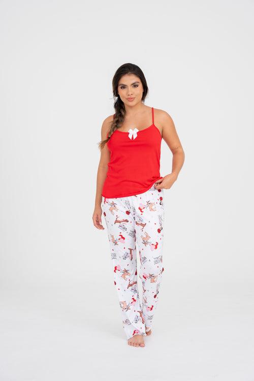 BS-191 PANTALON ESTAMPADO PERROS FLORES JUANITA