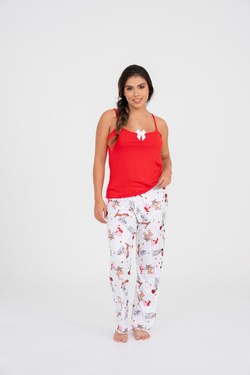 BS-191 PANTALON ESTAMPADO PERROS FLORES JUANITA
