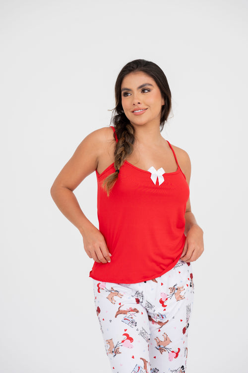 BS-191 PANTALON ESTAMPADO PERROS FLORES JUANITA