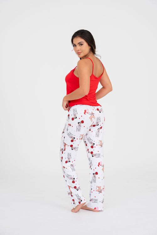 BS-191 PANTALON ESTAMPADO PERROS FLORES JUANITA