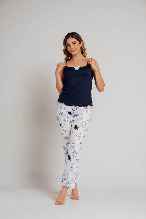 BS-153 PANTALON Y JUANITA ESTAMPADO VIAJES