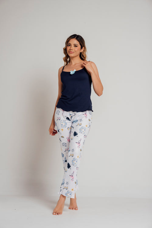 BS-153 PANTALON Y JUANITA ESTAMPADO VIAJES