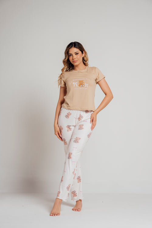 BS-164 PANTALON Y BASICA ESTAMPADO OSOS Y MOÑOS
