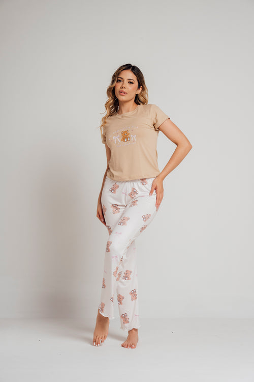 BS-164 PANTALON Y BASICA ESTAMPADO OSOS Y MOÑOS