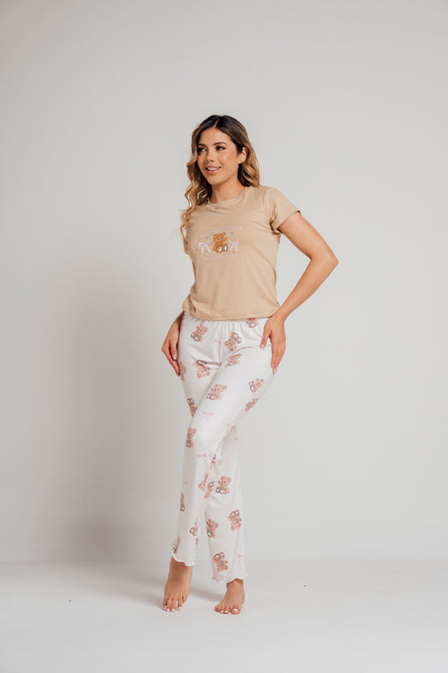 BS-164 PANTALON Y BASICA ESTAMPADO OSOS Y MOÑOS
