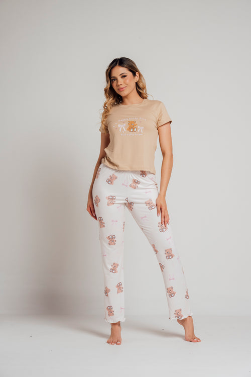 BS-164 PANTALON Y BASICA ESTAMPADO OSOS Y MOÑOS