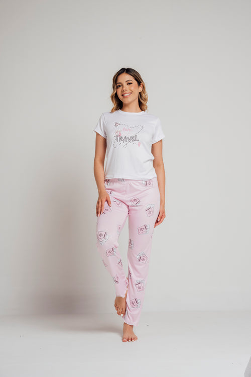 BS-163 PANTALON Y BASICA ESTAMPADO PASAPORTES
